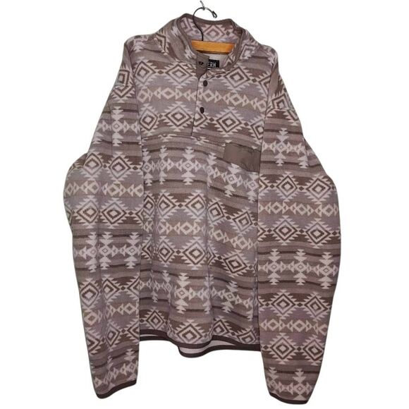 Southern Grit Aztec Graphic Fleece Pull Over Sweater - Picture 1 of 6